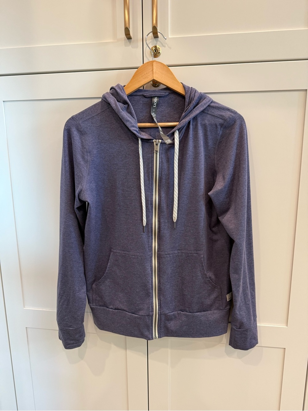 Vuori Heathered purple Zip-Up Hoodie Sweater